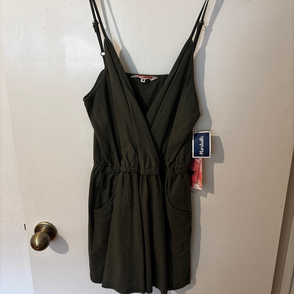 Ci Sono Linen Collection Romper with pockets